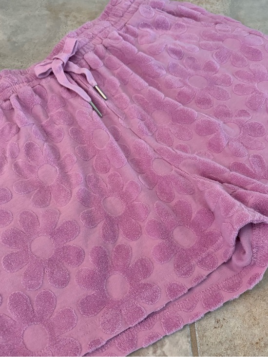 Pink Lilly Retro Flower Terry Cloth Active Shorts Drawstring Women’s M Cotton - Picture 2 of 10